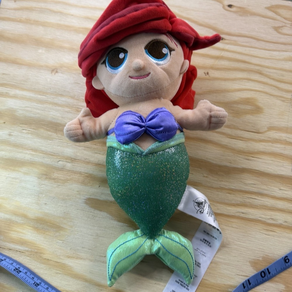 Disney The Little Mermaid Ariel Princess 11" Plush Stuffed Doll Disney store